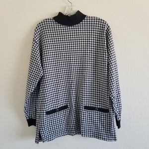Vintage Hoodstooth Longsleeve Turtleneck Sweater